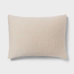 Threshold - Standard Jersey Quilt Sham Oatmeal - Threshold: Co Oatmeal